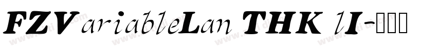 FZVariableLan THK lI字体转换
